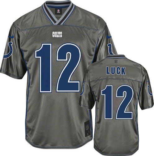 Men's Elite Andrew Luck Nike Jersey Grey - #12 Vapor NFL Indianapolis Colts